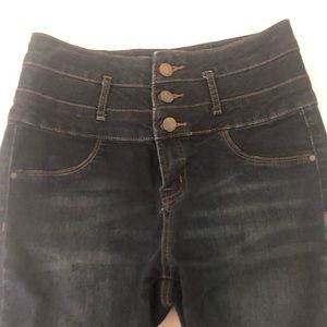 High waisted skinny jeans